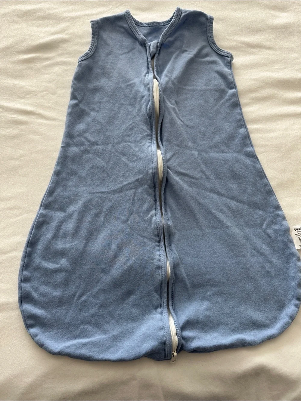 Children's Sleeveless Zip Sleep Sack - Olive Green, Navy & Light Blue